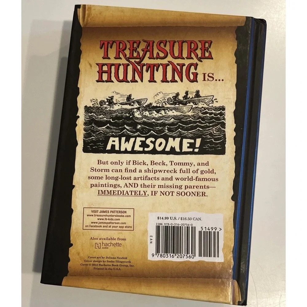 Treasure Hunters Chris Grabenstein/James Patterson 2013 Hardcover‎ New& BookMark